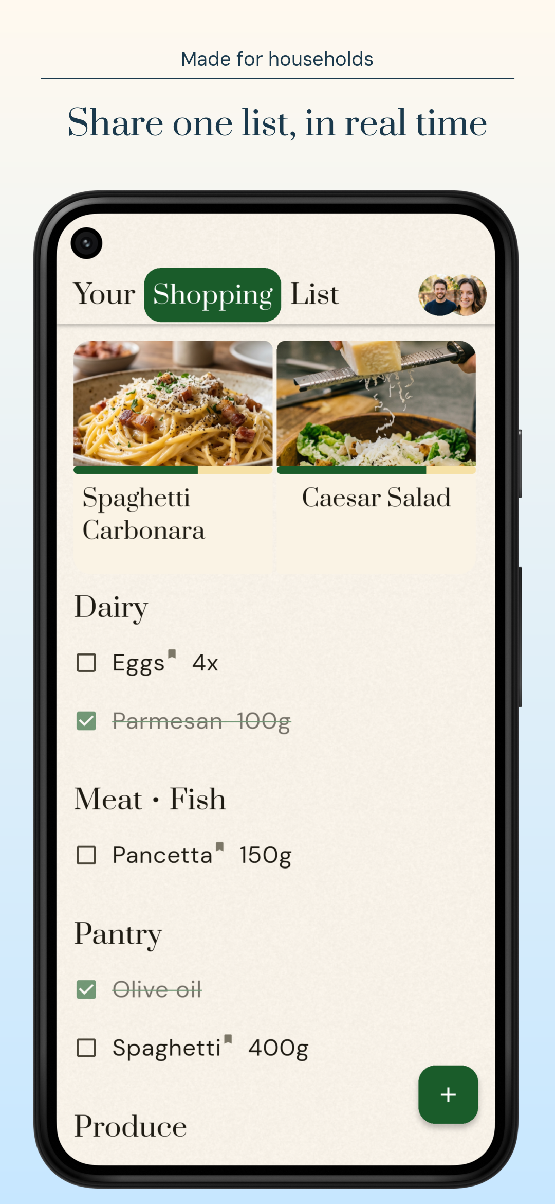 Shared household list