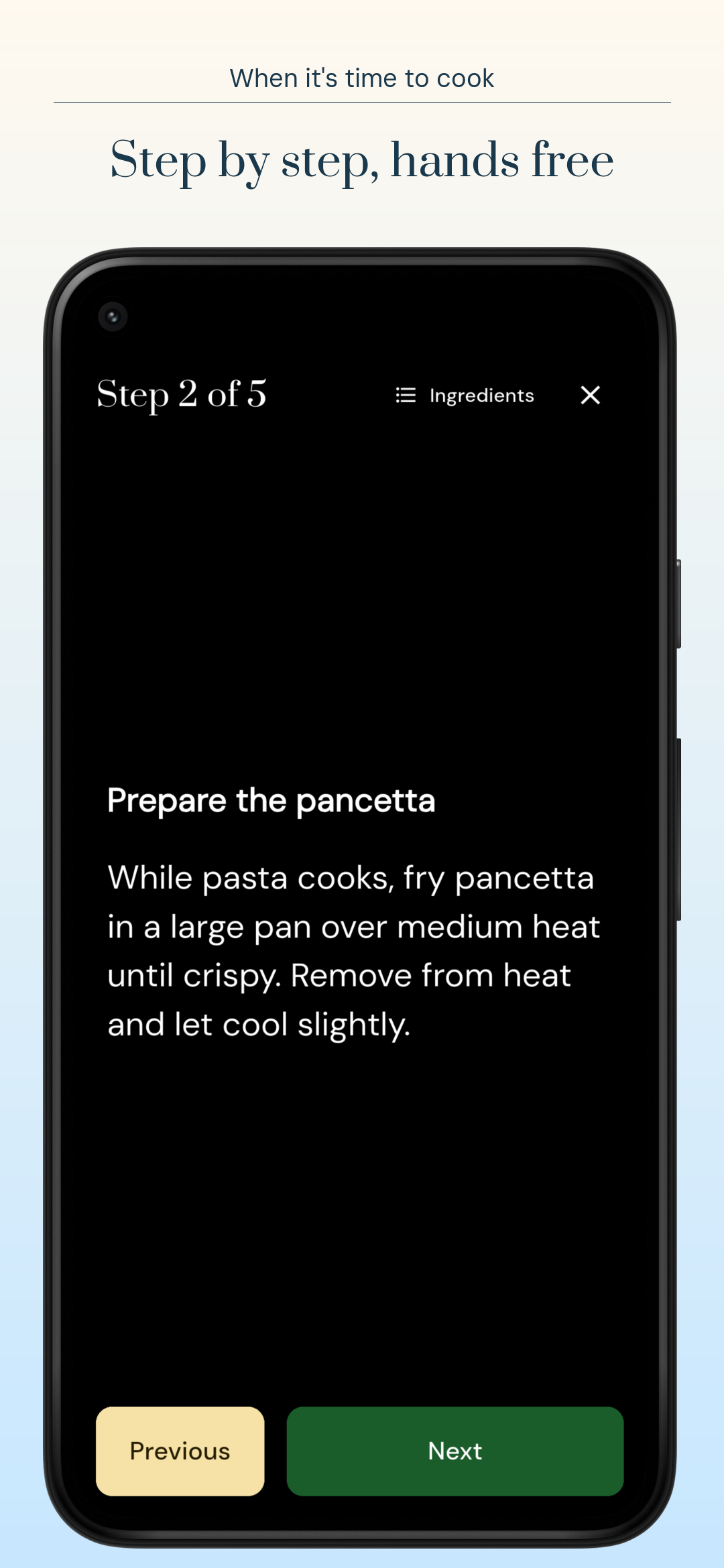 Cooking mode